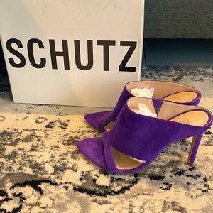 Schutz Suede Heels/Sandals Size 7.5